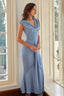 Parina - Blue Ruched Maxi Dress