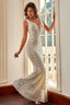 Raffie - Silver Sequin Maxi Dress