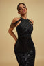 Antonie - Midnight Sequin Maxi Dress