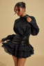Peggy - Ruched Ruffled Mini Dress