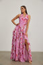 Amara - Ruffled Halter Maxi Dress