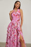Amara - Ruffled Halter Maxi Dress