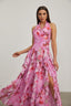Amara - Ruffled Halter Maxi Dress