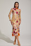 Marianella - Floral Mesh Midi Dress