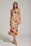 Marianella - Floral Mesh Midi Dress