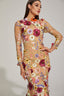 Marianella - Floral Mesh Midi Dress