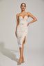 Chiarina - Lace Strapless Midi Dress