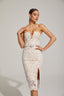 Chiarina - Lace Strapless Midi Dress