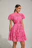 Ariella - Lace Belted Mini Dress