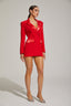 Dionne - Scarlet Satin Blazer