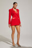 Dionne - Scarlet Satin Blazer