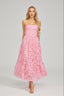 Livie - Lace Strapless Midi Dress