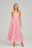 Livie - Lace Strapless Midi Dress