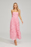 Livie - Lace Strapless Midi Dress