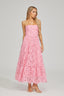 Livie - Lace Strapless Midi Dress