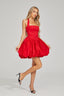 Esmee - Scarlet Whirl Halter Dress
