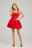 Esmee - Scarlet Whirl Halter Dress