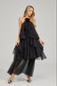 Emilie - Noir Ruffle Maxi Dress