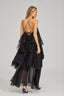 Emilie - Noir Ruffle Maxi Dress