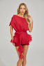 Ines - Red Dream Ruffle Mini Dress