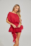 Ines - Red Dream Ruffle Mini Dress