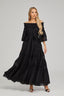 Solene - Black Lace Maxi Dress
