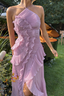 Nevina - Purple Frill Maxi Dress