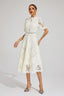 Sade - White Lace Midi Dress
