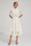 Sade - White Lace Midi Dress