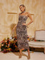Luz - Leopard Ruched Skirt Set