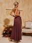 Harriet - Ruched Split Maxi Dress