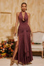 Harriet - Ruched Split Maxi Dress