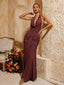 Harriet - Ruched Split Maxi Dress