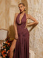 Harriet - Ruched Split Maxi Dress