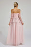 Kim - Pink Mesh Maxi Dress