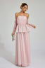 Kim - Pink Mesh Maxi Dress
