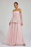 Kim - Pink Mesh Maxi Dress