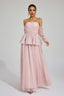 Kim - Pink Mesh Maxi Dress