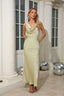 Lillia - Sage Cowl Neck Maxi Dress