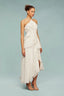 Nevina - White Frill Maxi Dress