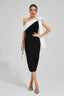 Elana - Black Bow Midi Dress