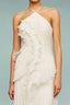 Nevina - White Frill Maxi Dress