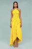 Nevina - Yellow Frill Maxi Dress