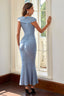 Parina - Blue Ruched Maxi Dress