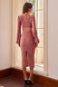 Zinna - Rose Velvet Midi Dress