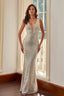Raffie - Silver Sequin Maxi Dress