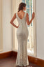 Raffie - Silver Sequin Maxi Dress