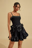 Minerva - Noir Bow Mini Dress