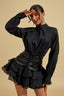 Peggy - Ruched Ruffled Mini Dress