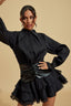 Peggy - Ruched Ruffled Mini Dress